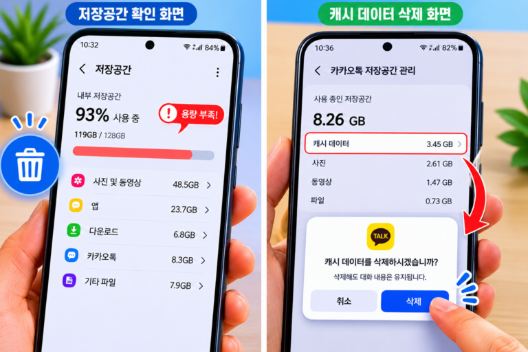 스마트폰 저장공간 부족 해결 방법