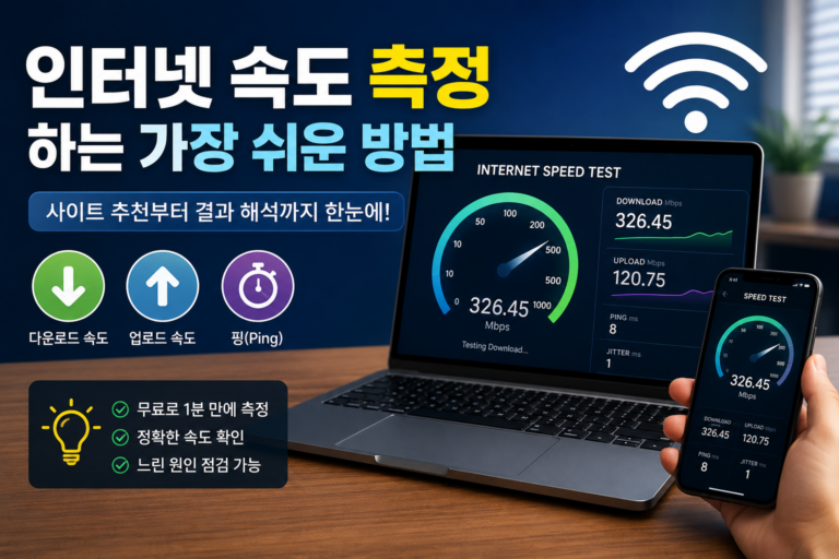 인터넷 속도 측정하는 가장 쉬운 방법 총정리