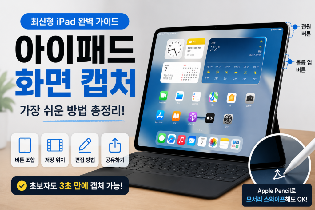 아이패드 화면 캡처하는 가장 쉬운 방법