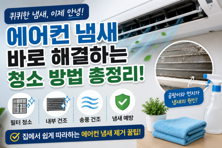 에어컨 냄새 날 때 바로 해야 하는 청소 방법 총정리