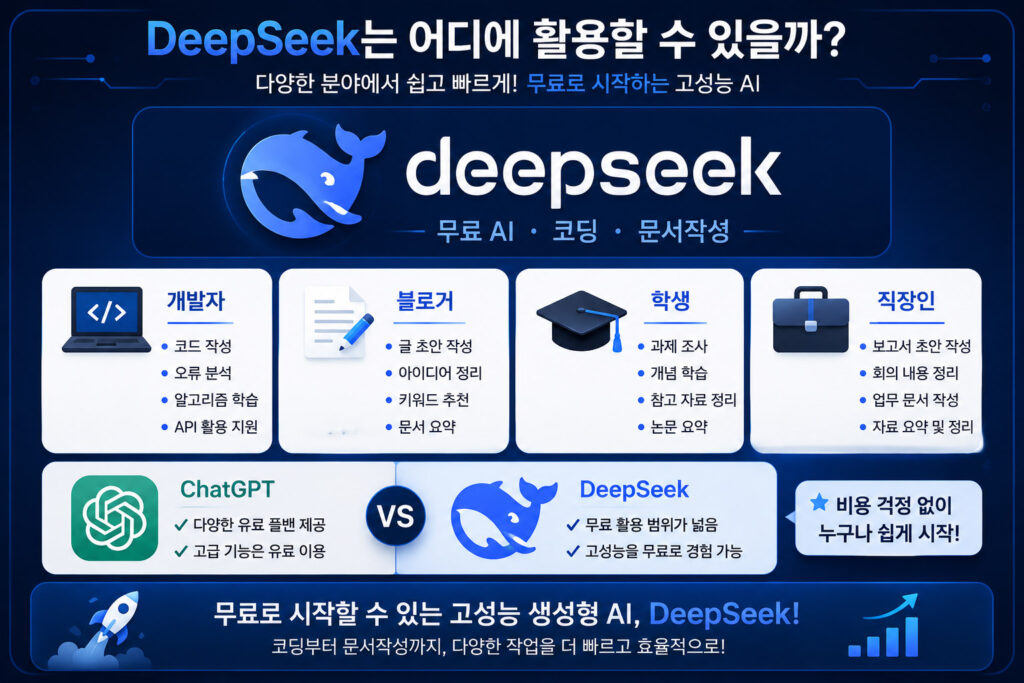 DeepSeek 활용 분야 비교