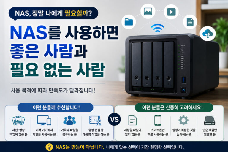 NAS를 사용하면 좋은 사람과 필요 없는 사람