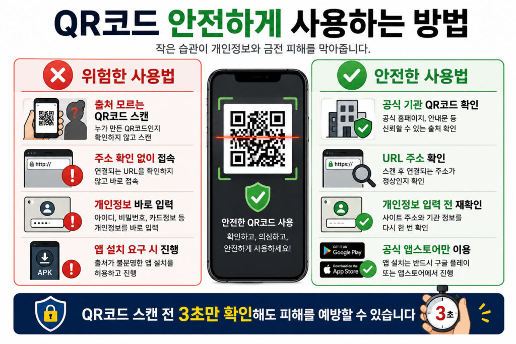 QR코드 안전하게 사용하는 방법