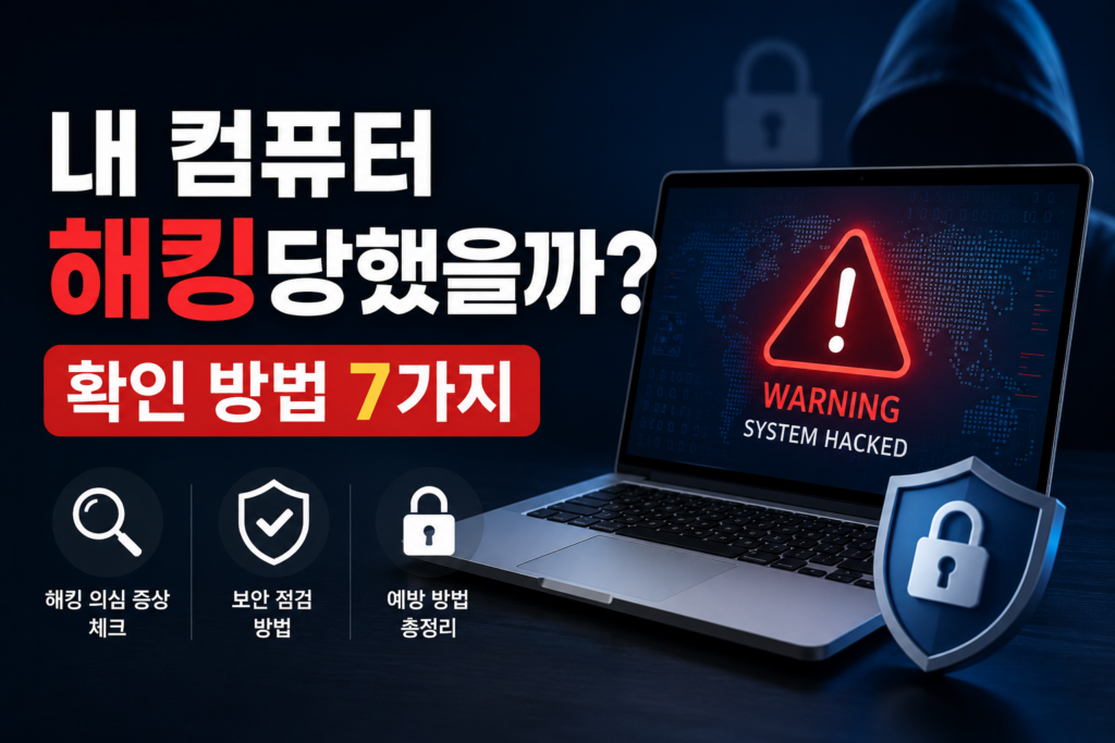 내 컴퓨터 해킹당했는지 확인하는 방법