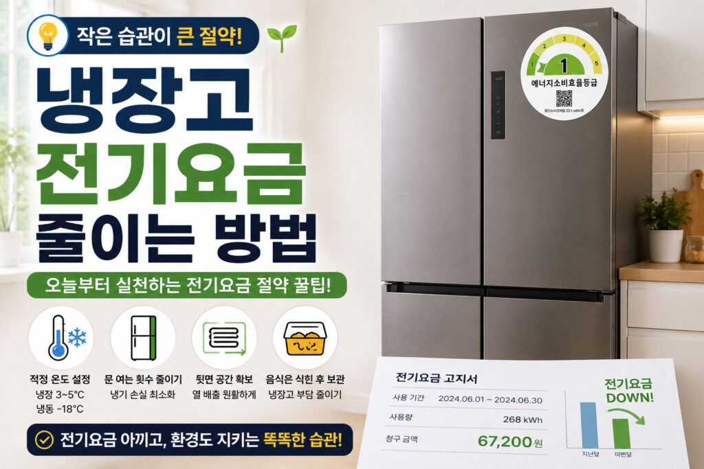 냉장고 전기요금 줄이는 방법
