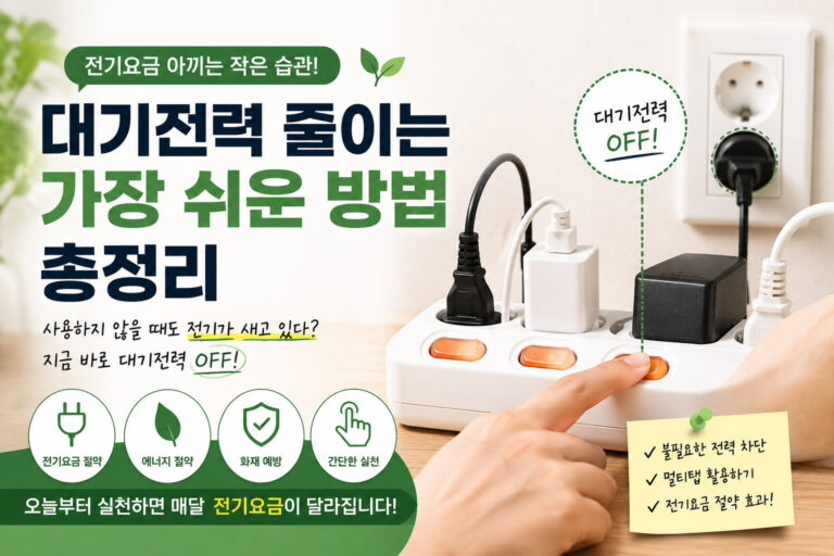 대기전력 줄이는 가장 쉬운 방법 총정리