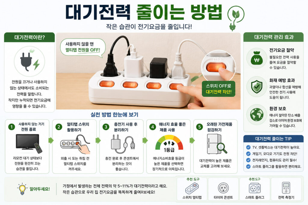 대기전력 줄이는 방법