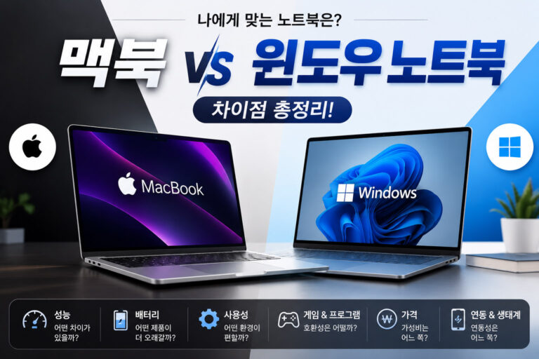 맥북과 윈도우 노트북 차이점 총정리