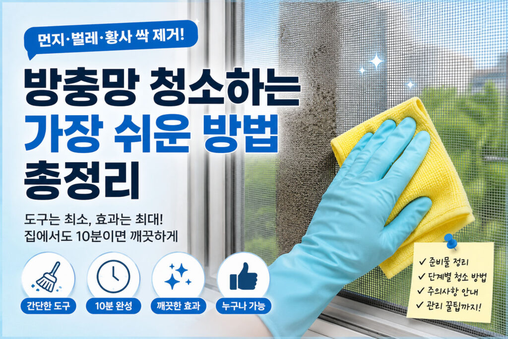 방충망 청소하는 가장 쉬운 방법