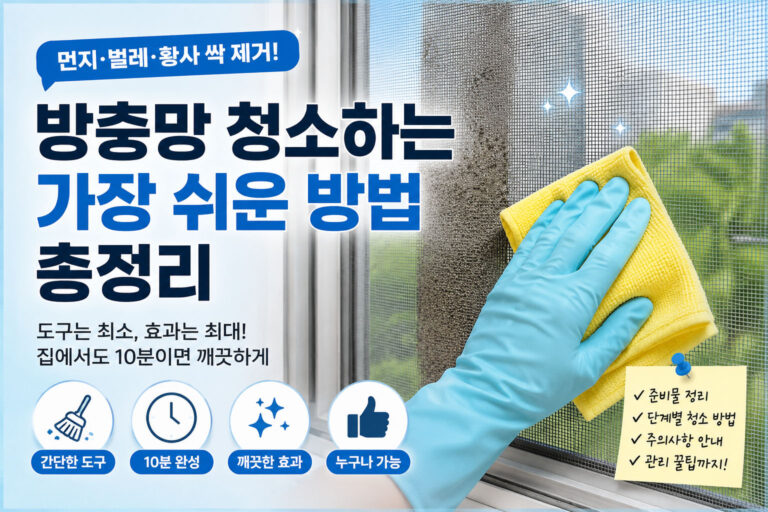 방충망 청소하는 가장 쉬운 방법 총정리