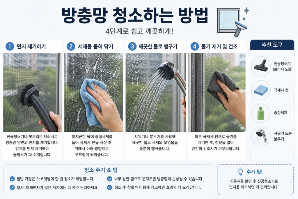방충망 청소 방법