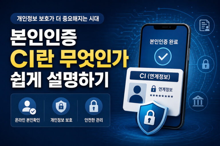 본인인증 CI란 무엇인가 쉽게 설명하기