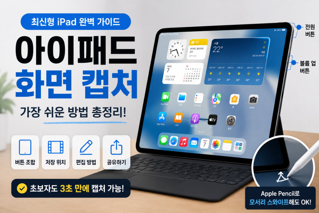 아이패드 화면 캡처하는 가장 쉬운 방법