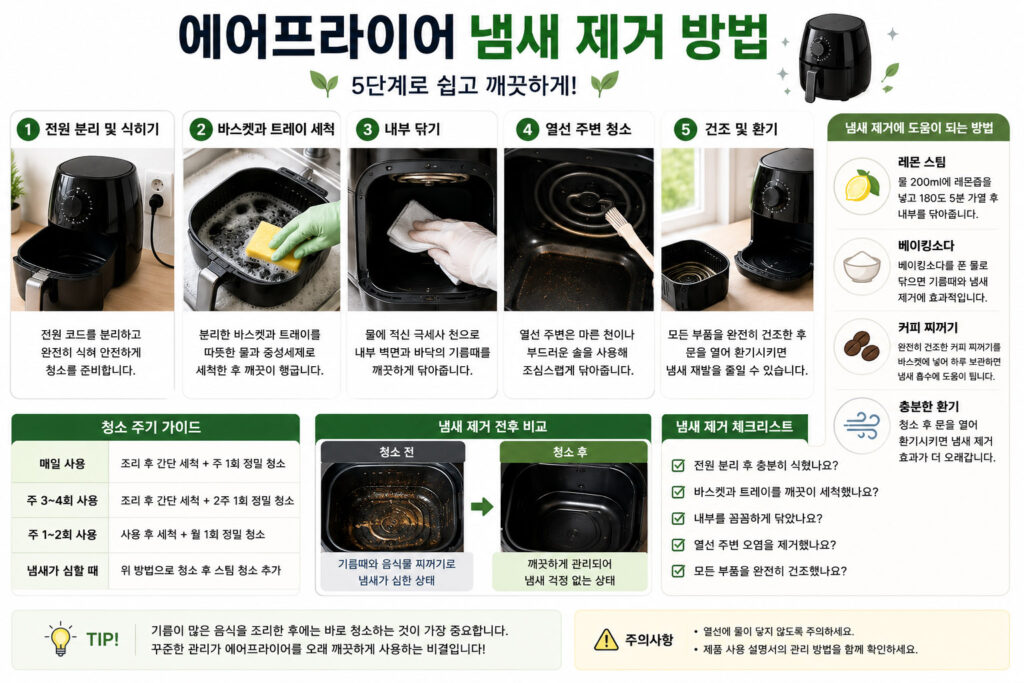 에어프라이어 냄새 제거 방법