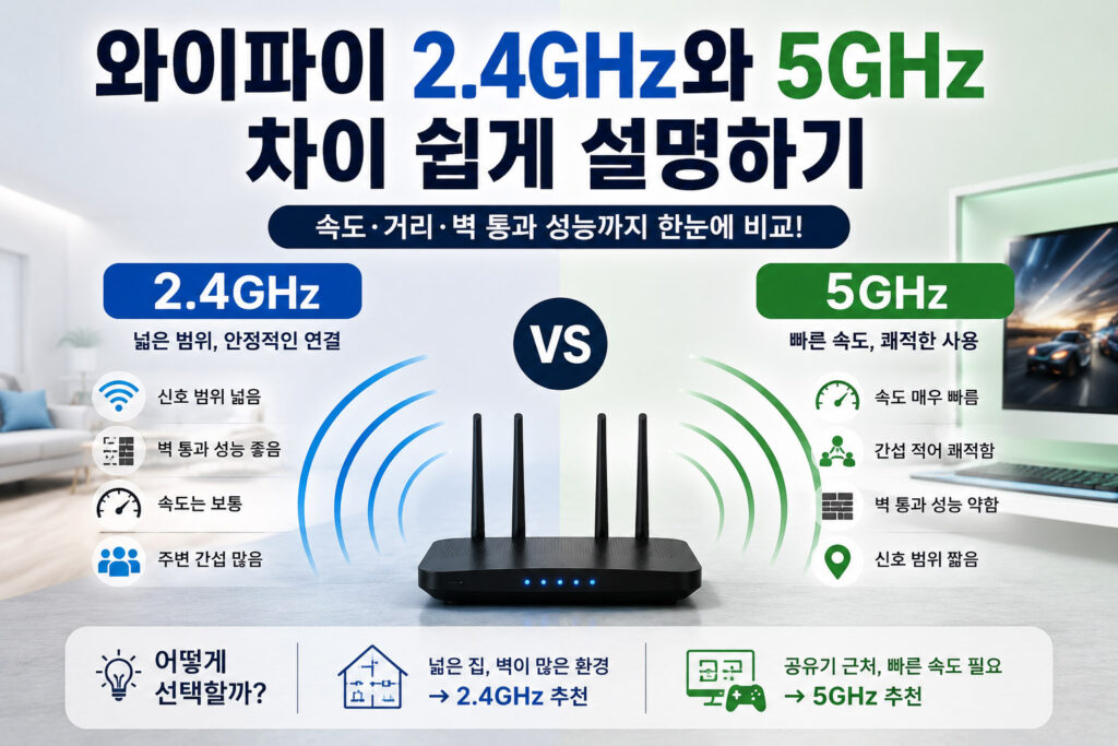 와이파이 2.4GHz와 5GHz 차이