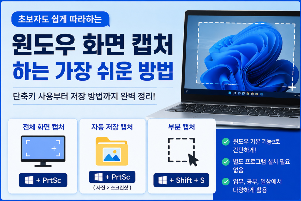 윈도우 화면 캡처하는 가장 쉬운 방법