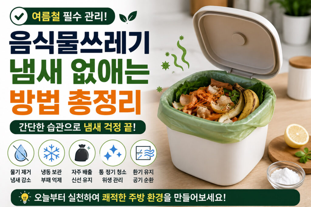 음식물쓰레기 냄새 없애는 방법