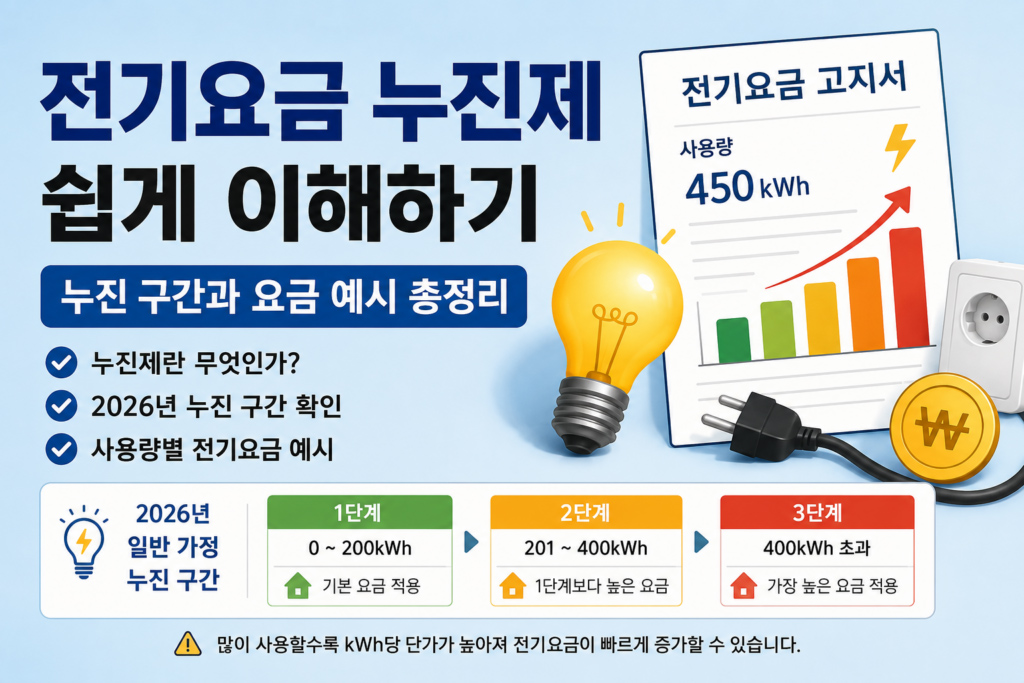 전기요금 누진제 쉽게 이해하기