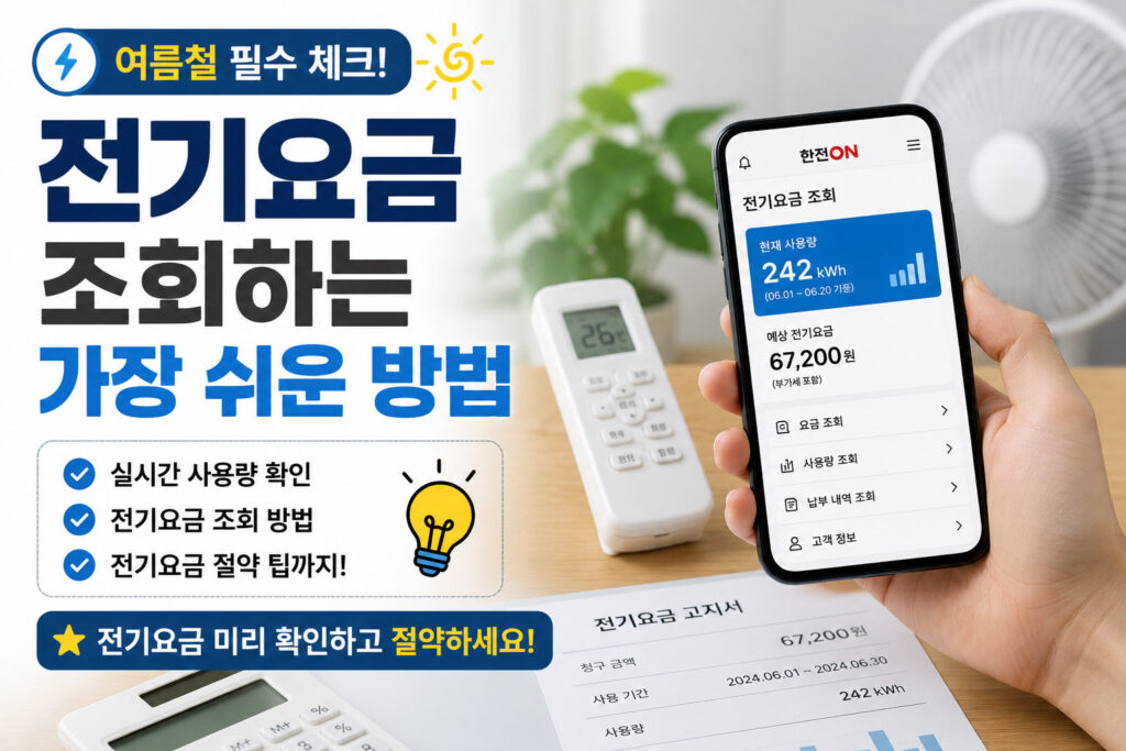 전기요금 조회하는 방법