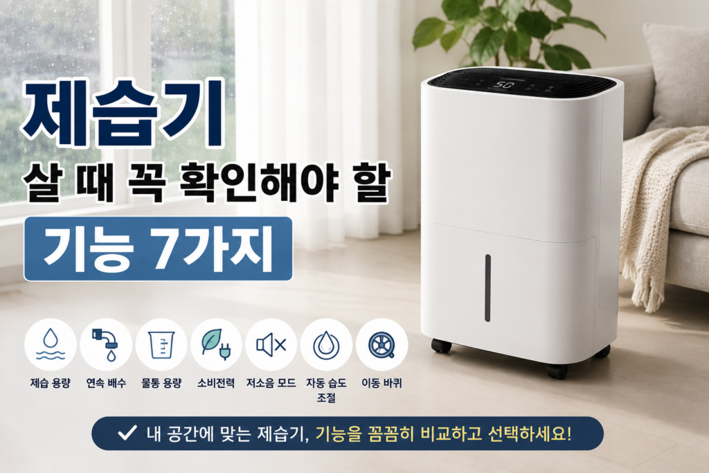 제습기 살 때 꼭 확인해야 할 기능 7가지