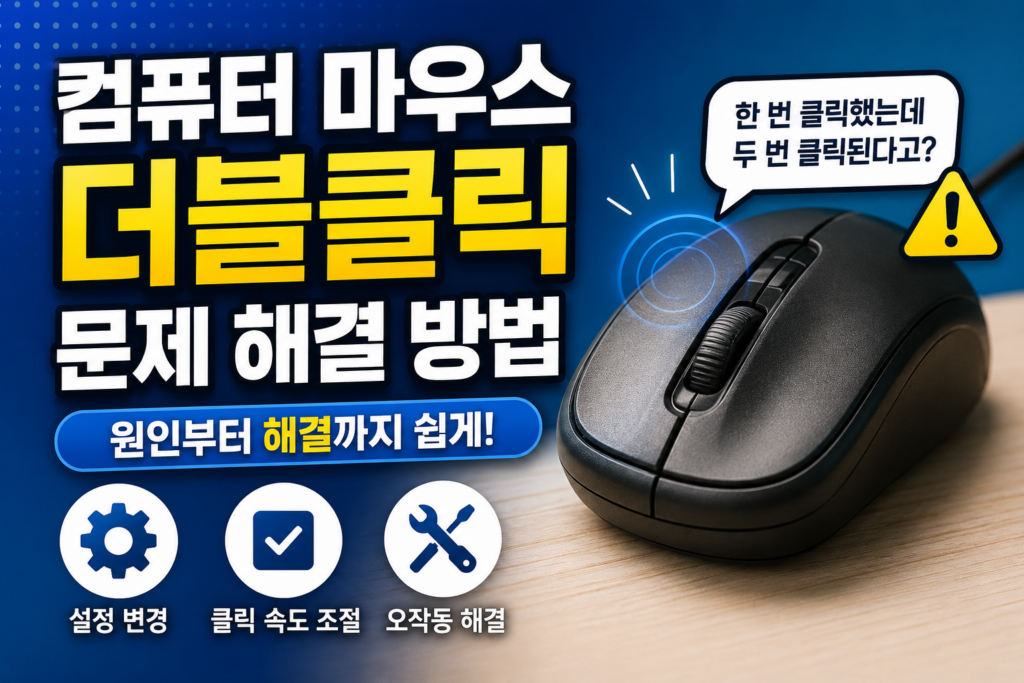 컴퓨터 마우스 더블클릭 문제 해결 방법