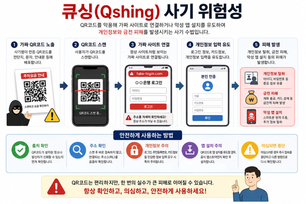 큐싱 사기 위험성 설명