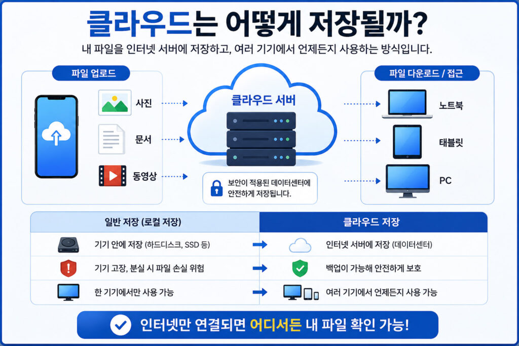 클라우드 저장 방식 설명