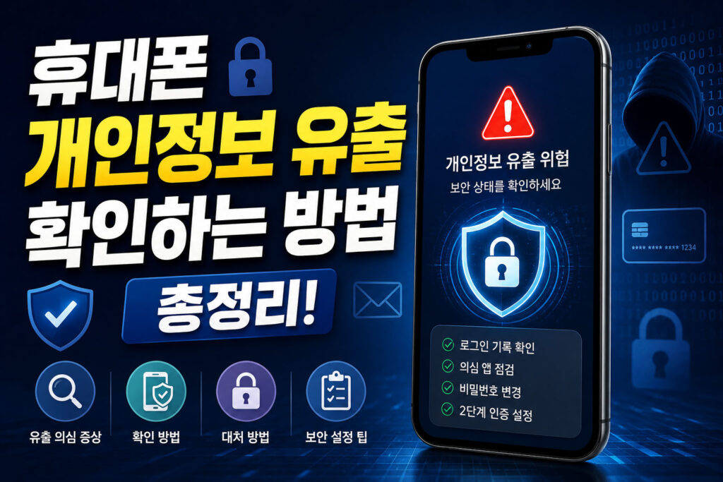 휴대폰 개인정보 유출 확인 방법