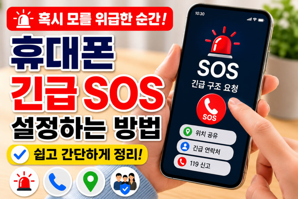 휴대폰 긴급 SOS 설정 방법