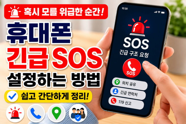 휴대폰 긴급 SOS 설정하는 방법 총정리