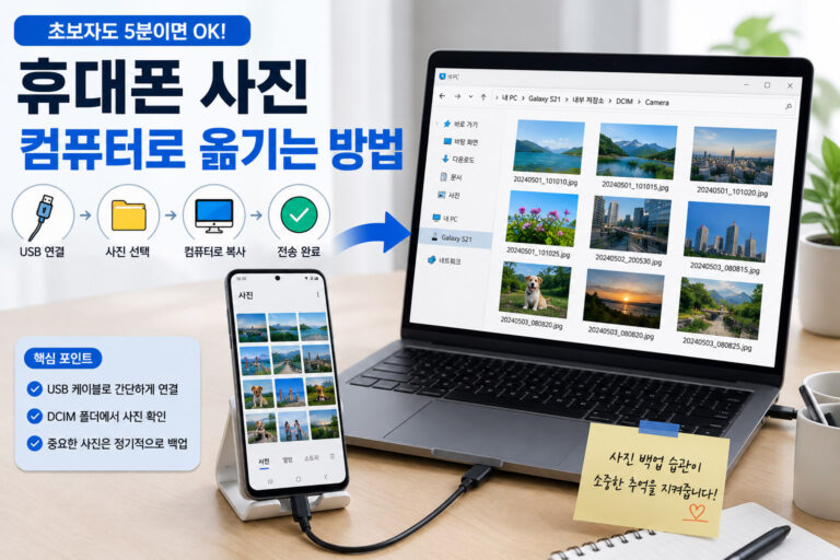 휴대폰 사진 컴퓨터로 옮기는 가장 쉬운 방법 총정리