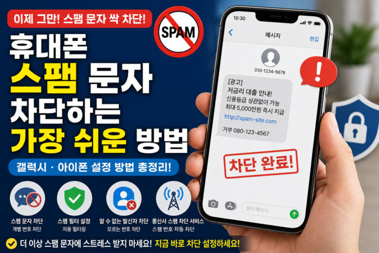 휴대폰 스팸 문자 차단하는 가장 쉬운 방법 총정리